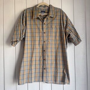 Patagonia Organic Cotton Plaid Button Down Tee